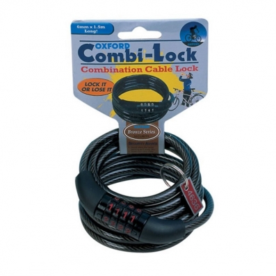 Combination Cable Lock, 1.5m Long x 6mm OF210 - Image 1