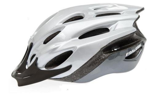 Mission Evo Silver 54cm-58cm Helmet With LED Rear Light CSH1131M - Image 1