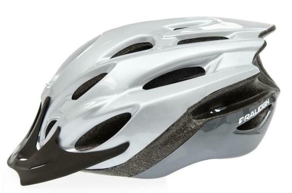 Mission Evo Silver 54cm-58cm Helmet With LED Rear Light CSH1131L - Image 1