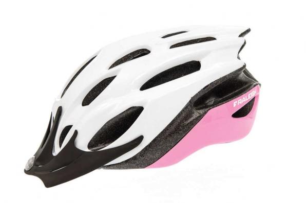 Mission Evo White/Pink 54cm-58cm Helmet With LED Rear Light CSH1132M - Image 1