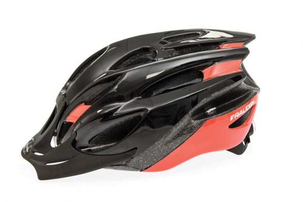 Mission Evo Black/Red 54cm-58cm Helmet With LED Rear Light CSH1134m - Image 1