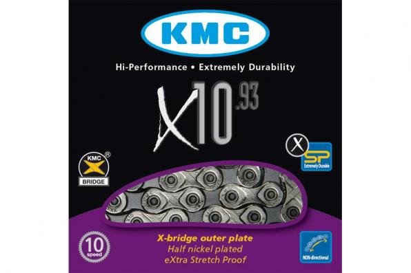 10 Speed, X10.93, 1/2" x 11/128" 114 links Chain KMCX1073SG - Image 1