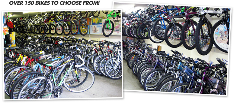 Over 150 bikes instore
